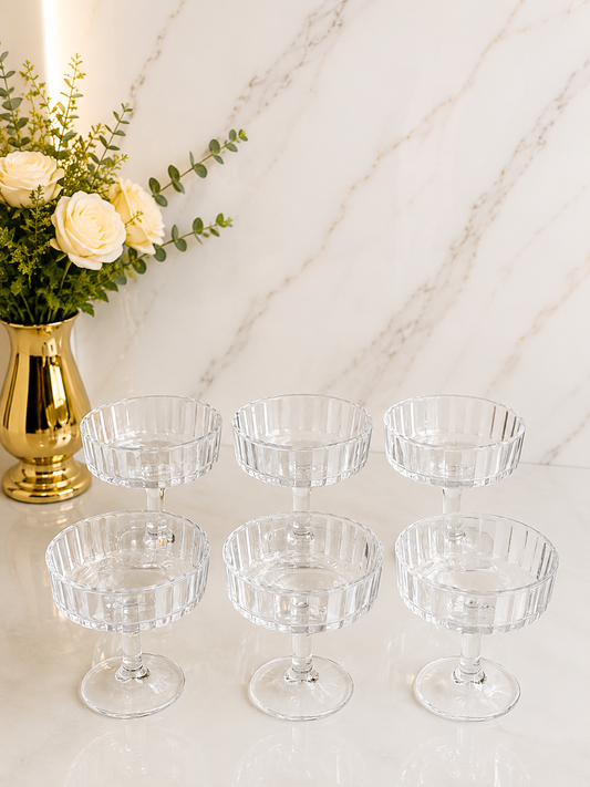 Set de 6 coupes en verres