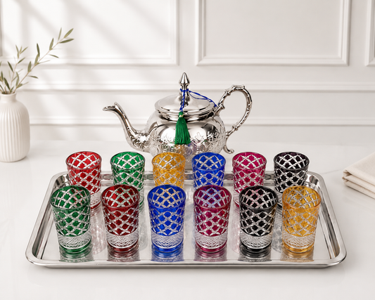 12 Verres à thé en Verre Cristalline