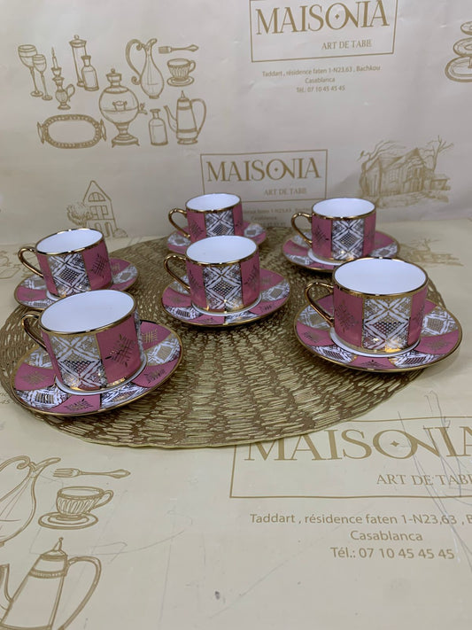 Tasses à Café Beldi Marocaines – Motifs Traditionnels