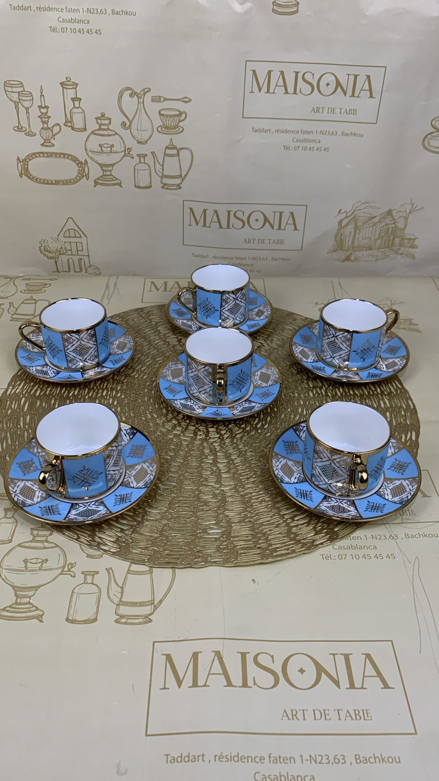 Tasses à Café Beldi Marocaines – Motifs Traditionnels