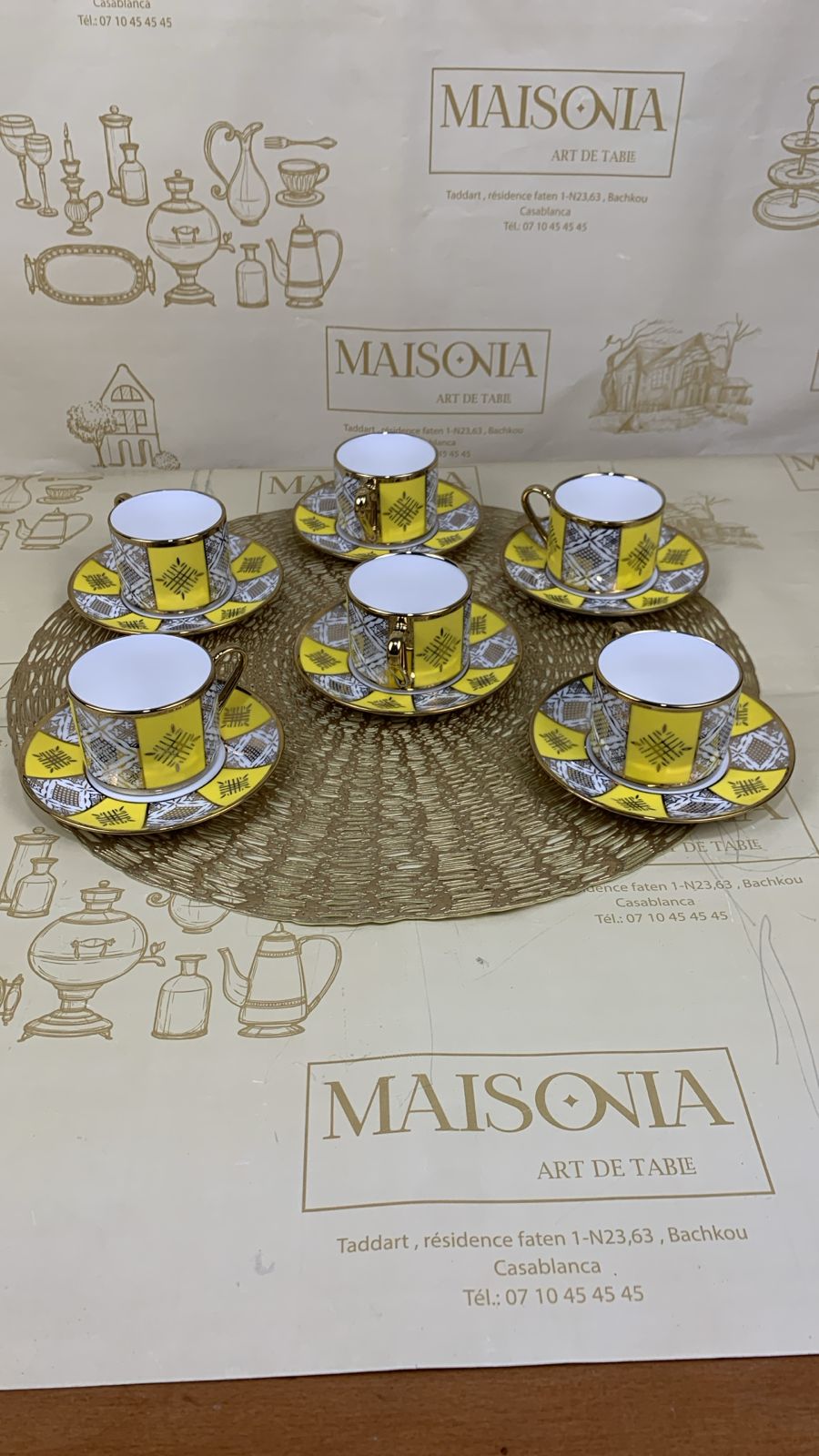 Tasses à Café Beldi Marocaines – Motifs Traditionnels