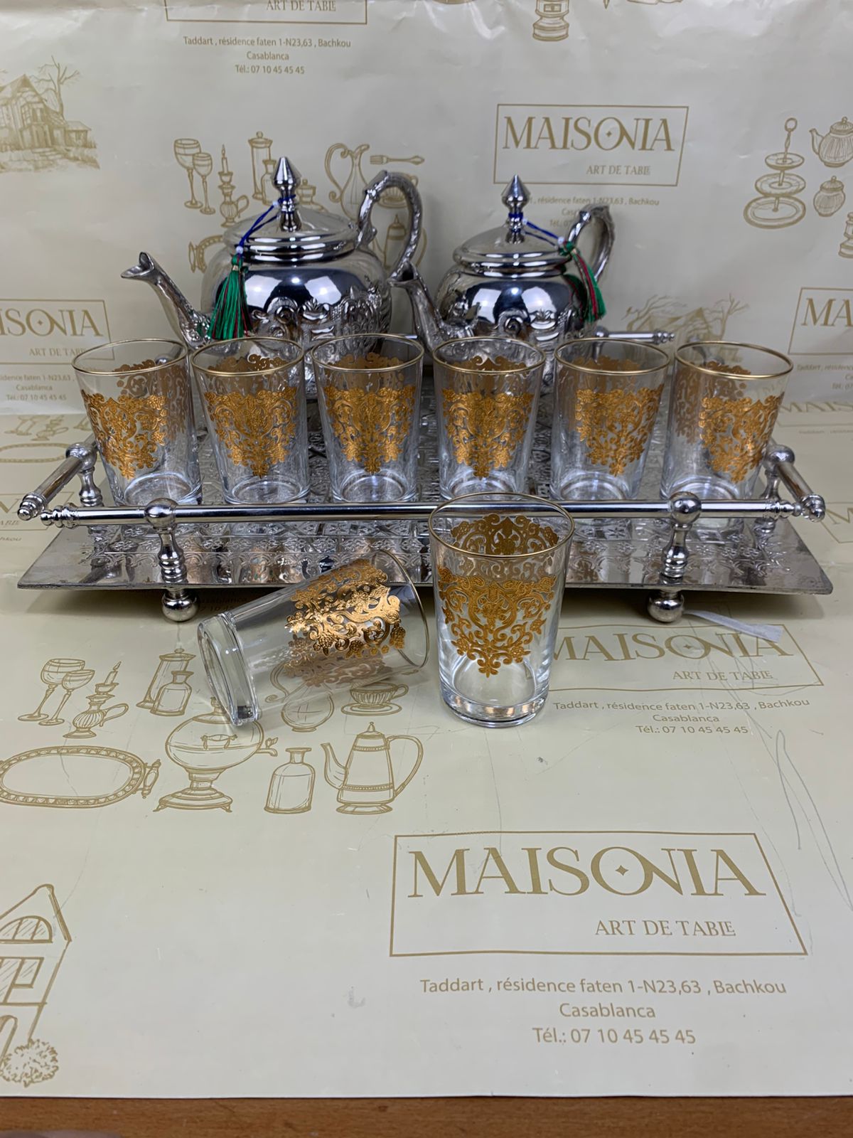 Verres à Thé Beldi Marocains – Motifs Traditionnels