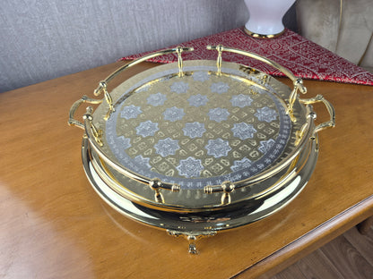 Plateau artisanal marocain en Cuivre