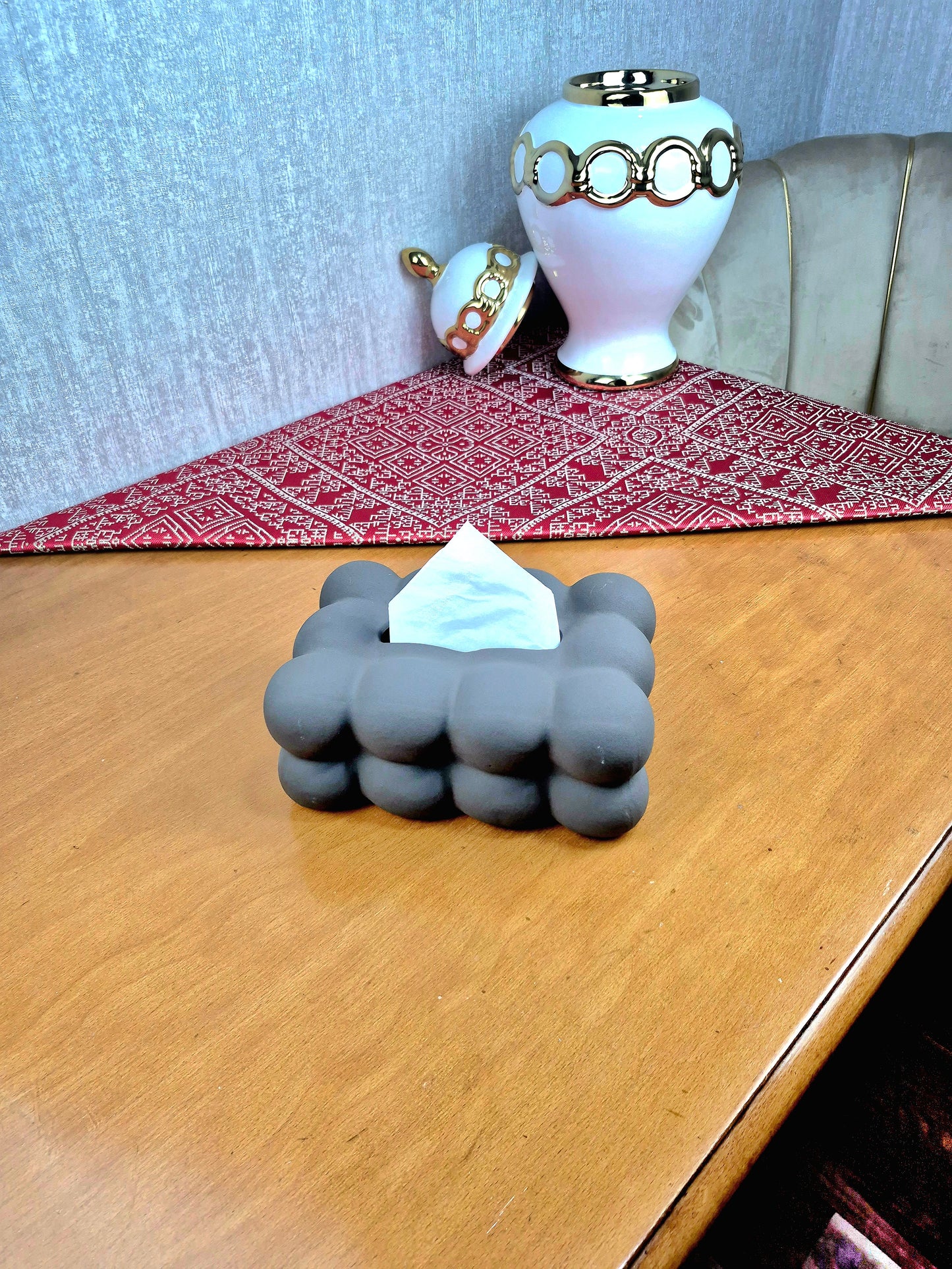 علبة مناديل من البورسلين – أدوات مائدة مغربية