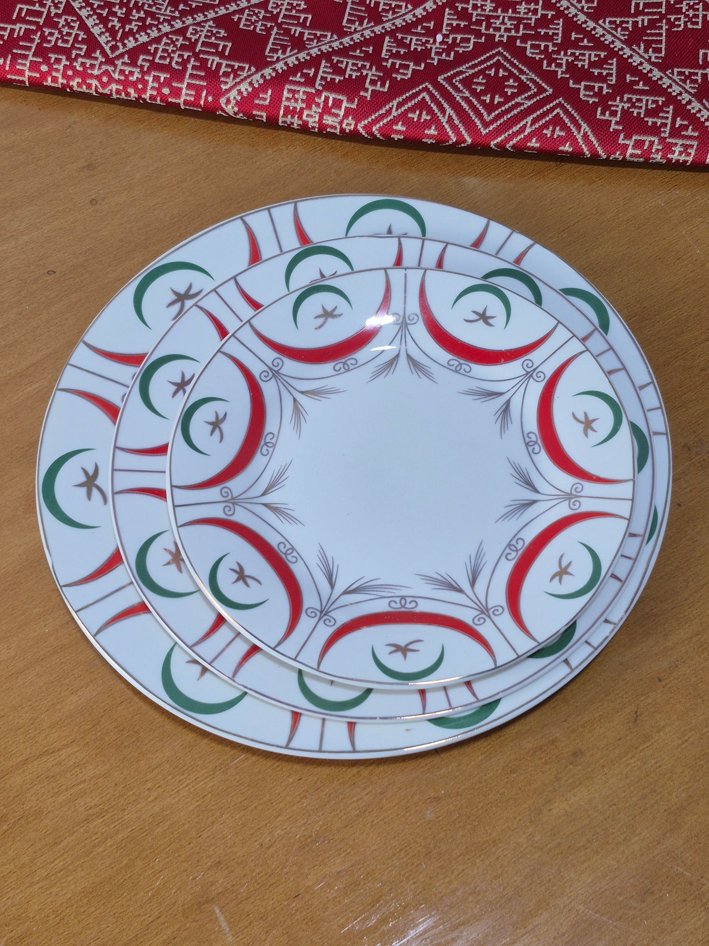 3 Assiettes Nejma & Hlal _ Rouge