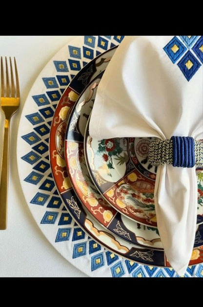 Service d’assiettes TAOUS – 36 pièces – Motif Floral