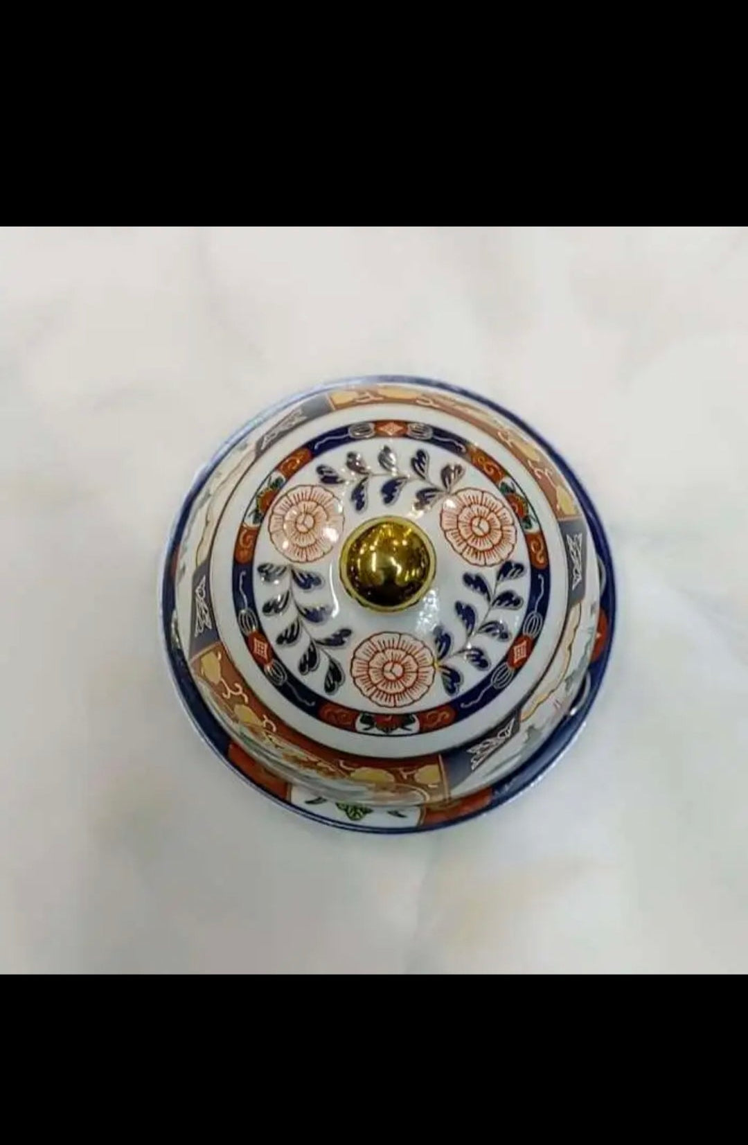 Mini-Bonbonnière Taous Marocain avec couvercle – Motif Floral