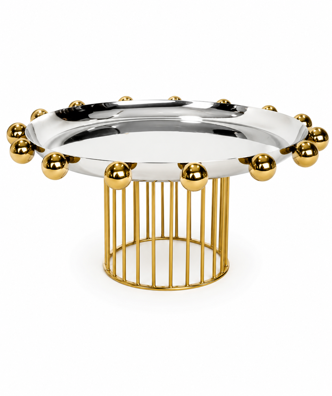 Présentoir à pieds en inox _ GOLD & ARGENTÉ