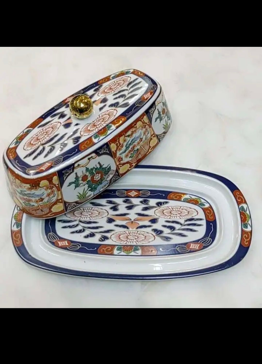 Beurrier Taous Marocain avec couvercle – Motif Floral