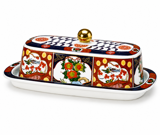 Beurrier Taous Marocain avec couvercle – Motif Floral