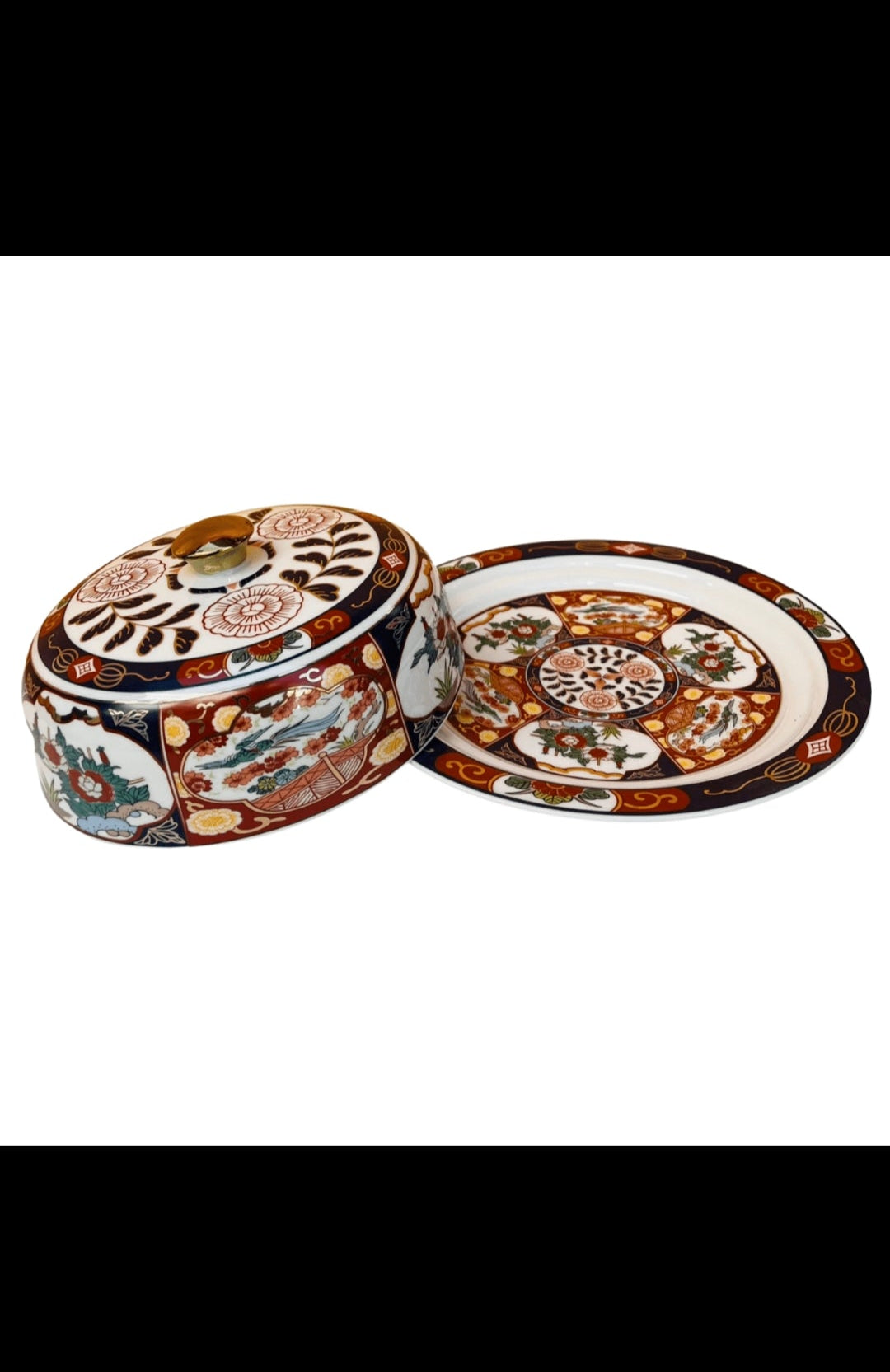 Plat Taous Marocain avec couvercle  – Motif Floral _ Par Unité