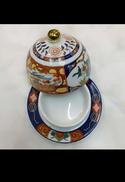 Mini-Bonbonnière Taous Marocain avec couvercle – Motif Floral