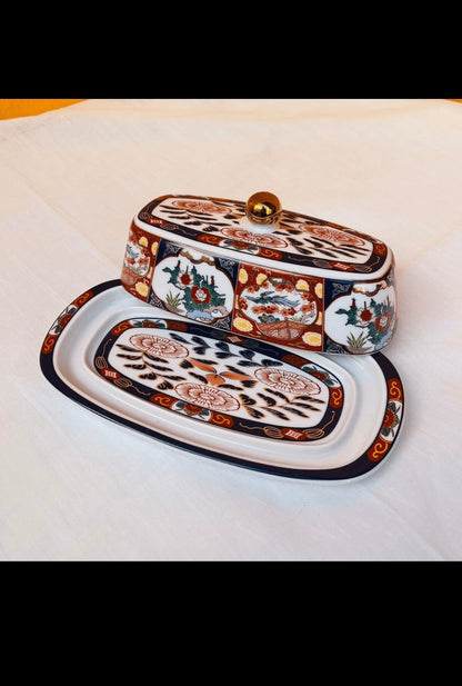 Beurrier Taous Marocain avec couvercle – Motif Floral